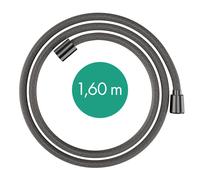 flexo de ducha textil hansgrohe Designflex, longitud 1600mm, 28260340, Color: Cromo negro cepillado
