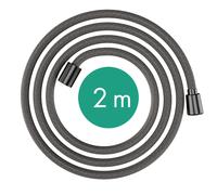 flexo de ducha textil hansgrohe Designflex, longitud 2000mm, 28230340, Color: Cromo negro cepillado