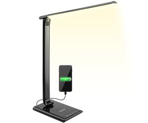Flexo escritorio Cataleya negro LED 5 modos puerto carga USB