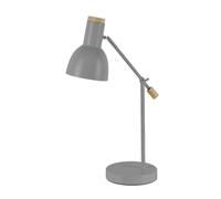 Flexo tejo 1xe27 gris/haya orientable 50x15x16,5cm