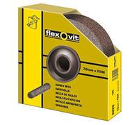 Flexovit 63642512992 Rollos de Tela Flexible de Óxido de Aluminio, En Caja Dispensadora, KF271, 80 Grano, 38 mm A x 25m L