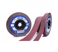 FLEXOVIT Rollo de lija tela corindón P-80 100mm x 25m