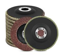 Flintronic 10 Piezas Discos Abrasivos para Amoladora Angular, Disco Láminas 125mm Grano 40, Discos de Abanico, T27 Disco Láminas, para Acero Inoxidable, Metal/Acero y Madera, Rojo