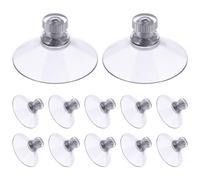 Flintronic 12 Piezas Ventosas de Plástico Transparente, Ventosas con Tuerca y rosca, Tornillo Fuertes de PVC Soporte para Vidrio tela de Sombra coche pared baño Puerta Ventana (Transparente)