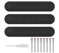 Flintronic 60 PCS Hoja de Corte, con 8 Mandriles SC y 1 Destornillador | Materiales de Resina, Fácil de Usar, Uso En Seco y en Húmedo, para Dremel, para Madera Piedra Metal