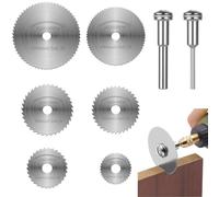 Flintronic 6PCS Hoja de Corte, Mini HSS Hoja de Sierra Circular, Plata | Materiales de Acero de Alta Velocidad, Fácil de Usar, Uso En Seco y en Húmedo, para Dremel, para Madera Piedra Metal