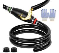 Flintronic Bomba Manual de Combustible, Bomba de sifón para Coche con 2 M Mangueras, pera Cebado Gasoil con 2 Tapones de Goma y Un par de Guantes, para Transferencia Gasolina Diésel Agua Combustible