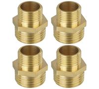 Flintronic Boquilla reductora (1/2" AG (diámetro de 20 mm) / (3/8" AG (15 mm de diámetro), rosca exterior de latón, 4 unidades reductor de latón, tapa de tubo, accesorio de rosca, para dispositivos de