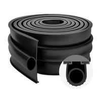 Flintronic Burlete Puerta Garaje, 6M Cinta de Sellado Multiuso para Puerta de Garaje, Unta de Sellado de Goma Ancho de 10 cm Extremo en T, para Puerta Seccional y Basculante, Almacén de Fábrica