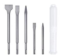 Flintronic Cincels SDS Plus 5pcs, Juego de Accesorios de Herramientas Eléctricas 250MM, Adecuado para Concreto, Mampostería,Taladros Ligeros y Martillos de Impacto