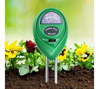 Flintronic Medidor de Humedad del Suelo, 3 en 1 Probador de Suelo Preciso con Medidor de pH, Luz y Humedad, Probador de Humedad de Agricultura/Jardín, para Interior y Exterior