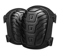 flintronic Rodilleras Trabajo para Trabajar, 1 Par Rodilleras Profesionales Trabajo con Acolchado de Espuma Resistente y Cómodo Cojín de Gel, para Construcción, Jardinería, Alicatadores (Negro）