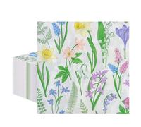 flintronic Servilletas Papel 2 Capas, 40pc Servilletas de Papel Desechables, 33x33cm Servilleta Papel de Flores, Servilletta Papel Decoradas, Servilletas Florales Desechable, Fiesta, Boda, Catering