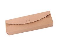 Flisdtry Caja de embalaje de papel kraft natural, 30 unidades, hecha a mano, caja de embalaje de jabón, de boda, caja de papel larga, color marrón
