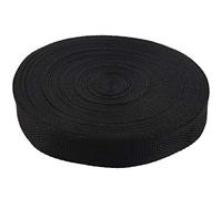 Flisdtry de de nailon de 25 mm x 20 m, para hacer manualidades, color negro