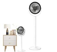 Floor Fan 3600mAh 5-Speed Quiet Oscillating Pedestal Fan With LED Light