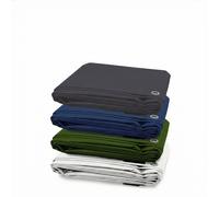 Floordirekt: Lona de protección impermeable, 140 g/m², con ojales, resistente al desgarro. Lona para proteger muebles de jardín, madera, para camping y obras, color azul, 8 x 14 metros