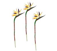 Flor artificial Strelitzie de pájaro del paraíso exótica, rama decorativa individual, flor decorativa, jarrón tropical, arreglo, tallo, oro, boda, hawaiano, fiesta, decoración para fiestas temáticas