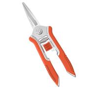 FLORA GUARD 16.5cm Tijeras de podar, antideslizantes con mango de bloqueo, de reparación profesional de flores, multifuncionales para cortar ramas y ratán（naranja）
