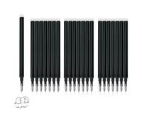 FloraVigo 22 minas borrables de 0,7 mm compatibles con Pilot FriXion Ball & Clicker y Eberhard Faber, tinta de gel borrable para la escuela y el día a día (negro)