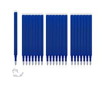 FloraVigo 22 minas borrables de 0,7 mm compatibles con Pilot FriXion Ball & Clicker y Eberhard Faber, tinta de gel borrable para la escuela y el día a día (azul)