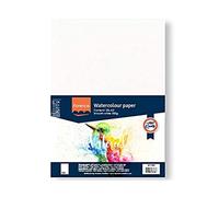 Florence 2911-9005 - Papel de acuarela liso, blanco, 300 g/m², 25 unidades, DIN A3, para acuarela, escritura a mano, escritura con pincel y otras manualidades de papel