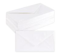 Florence Sobres 21 x 11 cm, blanco, 100 unidades, 120 g/m², sobres autoadhesivos para boda, tarjetas postales, invitaciones, tarjetas de felicitación