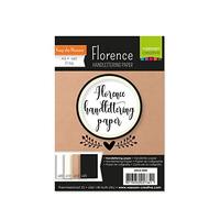 Florence Vaessen Creative 2933-990 Papel Hand lettering, A5, 216 GSM, 60 Hojas en Color Blanco, Marfil, Marrón y Negro para Caligrafía, Brush Lettering, Proyectos de Arte e Ideas de Manualidades