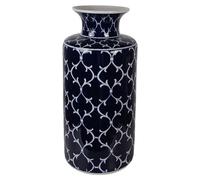 Florero Clayre & Eef, diámetro 19 cm, altura 41 cm, color azul, cerámica