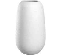 Florero de cerámica Trogolo, 1 unidad. Florero de cerámica atemporal, hecho a mano para flores, diseño estético, florero sencillo para arreglos florales, elegante, altura de 40 cm, color blanco, códig