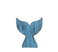 Florero de Madera con diseño Cola Ballena y Tabla Surf, macetero Decorativo Azul Blanco for decoración del hogar costero Flores secas(Color1)