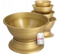 Florero KADAX con base, maceta de plástico, 25 cm, dorado