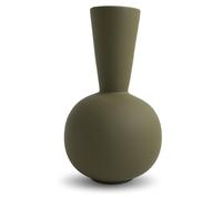 Florero tipo trompeta, 30 cm - Cerámica - Verde oliva