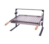 FLORES CORTES - 38963 - Soporte Inoxidable para Barbacoa de Obra 600 x 430 x 400 mm con Recoge grasas. para Leña o Carbón