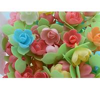 Flores de Oblea Papel Comestible - Flores comestibles para Tartas (Flor Oblea Pequeña más 3 Hojas)