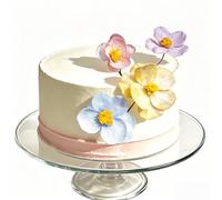 Flores de papel de oblea comestible 3D para decoraciones de pasteles, juego de 2 piezas, color personalizado