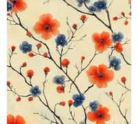 Flores Este Papel Pintado Autoadhesivo Hojas Tradicionales Chinas 44x500 cm Papel de Pared Removible Impermeable Estilo Vinilo PVC Pegatina es Estante del cajón de la cubierta del rodillo A-22