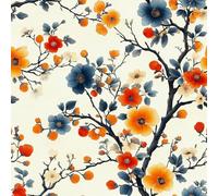 Flores Hojas Papel Pintado Autoadhesivo Este Flores De Ciruelo 44x1000 cm Papel de Pared Removible Impermeable Estilo Vinilo PVC Pegatina es Estante del cajón de la cubierta del rodillo A-104