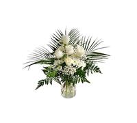FLORES SOLIDARIAS - Ramos de Flores Naturales Rosas Blancas para Condolencias, Día de Todos los Santos, Semana Santa y Ocasiones Especiales - Ofrenda Floral Fresca y Solidaria con Envío 24 h