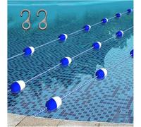 Flotadores Separadores De Seguridad para Piscinas con Ganchos De Acero Inoxidable: Separador Profesional De Carriles para Piscinas Cubiertas/Exteriores, Parques 61Foot/18.6m Long