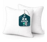 Flowen Cojines Sofa 40x40 Almohadones 4 Unidades Decorativos Relleno Cojin Hipoalergénico Antiácaros y Suave Cuadrado con Funda Exterior Almohada Respirable en Microfibra Blanca Extraíble y Lavable