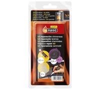 Flower - Kit de Reparación para Chimeneas 6 mm | Fibra de Vidrio y Pegamento Refractario | Incluye Guantes Resistentes al Calor | Versatilidad Multicolor, Multicolor