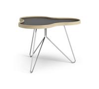 Swedese Mesa Flower 62x66 cm 45 cm. Negro-canto de roble-base de cromo