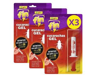 FLOWER x 3 Insecticida Anti Cucarachas Formato Jeringa 10 gr | Jeringuilla Anticucarachas Eficaz Elimina y Mata Cucaracha | Gel Atrayante y Duradero | Interior y Exterior | Aplicación Fácil y Segura