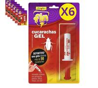 FLOWER x 6 Insecticida Anti Cucarachas Formato Jeringa 10 gr | Jeringuilla Anticucarachas Eficaz Elimina y Mata Cucaracha | Gel Atrayante y Duradero | Interior y Exterior | Aplicación Fácil y Segura