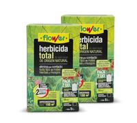 FLOWER x2 Herbicida Total Ecológico Origen Natural 300 m² | Elimina Malas Hierbas y Musgos | Alternativa Glifosato | Resultados 2 Horas | 500ml + Dosificador Diluir 10L Agua | Súper Concentrado