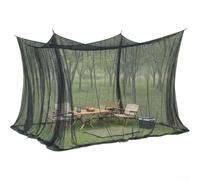 Floweringbeter 300x300x250cm Hanging Screen Net Canopy para acampar con cuerdas de 16m Malla de poliéster para flujo de aire y resistencia (negro)
