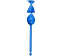 Floweringbeter Accesorio mezclador de pintura epoxi para taladro con diseño de baja inercia que soporta control sensible en operaciones manuales (azul)