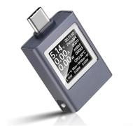 Floweringbeter Analizador de energía USB para una evaluación precisa de parámetros de carga de 4.5 V-50 V compatible con USB PD y tecnologías de carga rápida (pantalla blanca y negra)