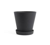HAY Maceta HAY Flowerpot with saucer XL Ø21.5 cm negro